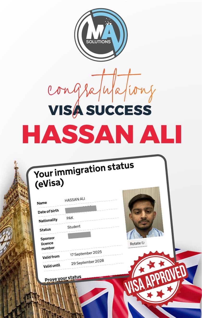Success Stories MA Solutions Mirpur UK Students Visa 1