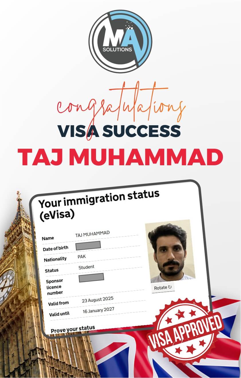 Success Stories MA Solutions Mirpur UK Students Visa 2