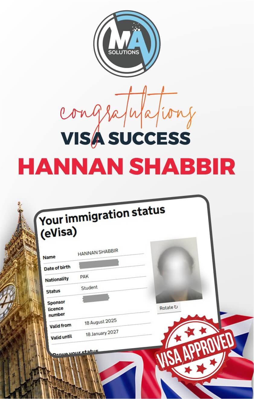 Success Stories MA Solutions Mirpur UK Students Visa 3