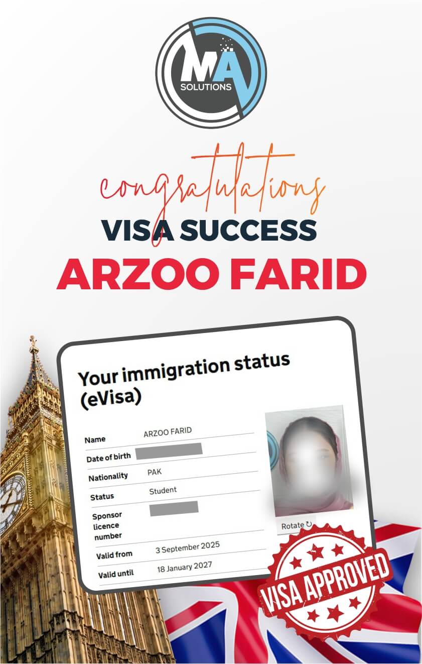 Success Stories MA Solutions Mirpur UK Students Visa 4