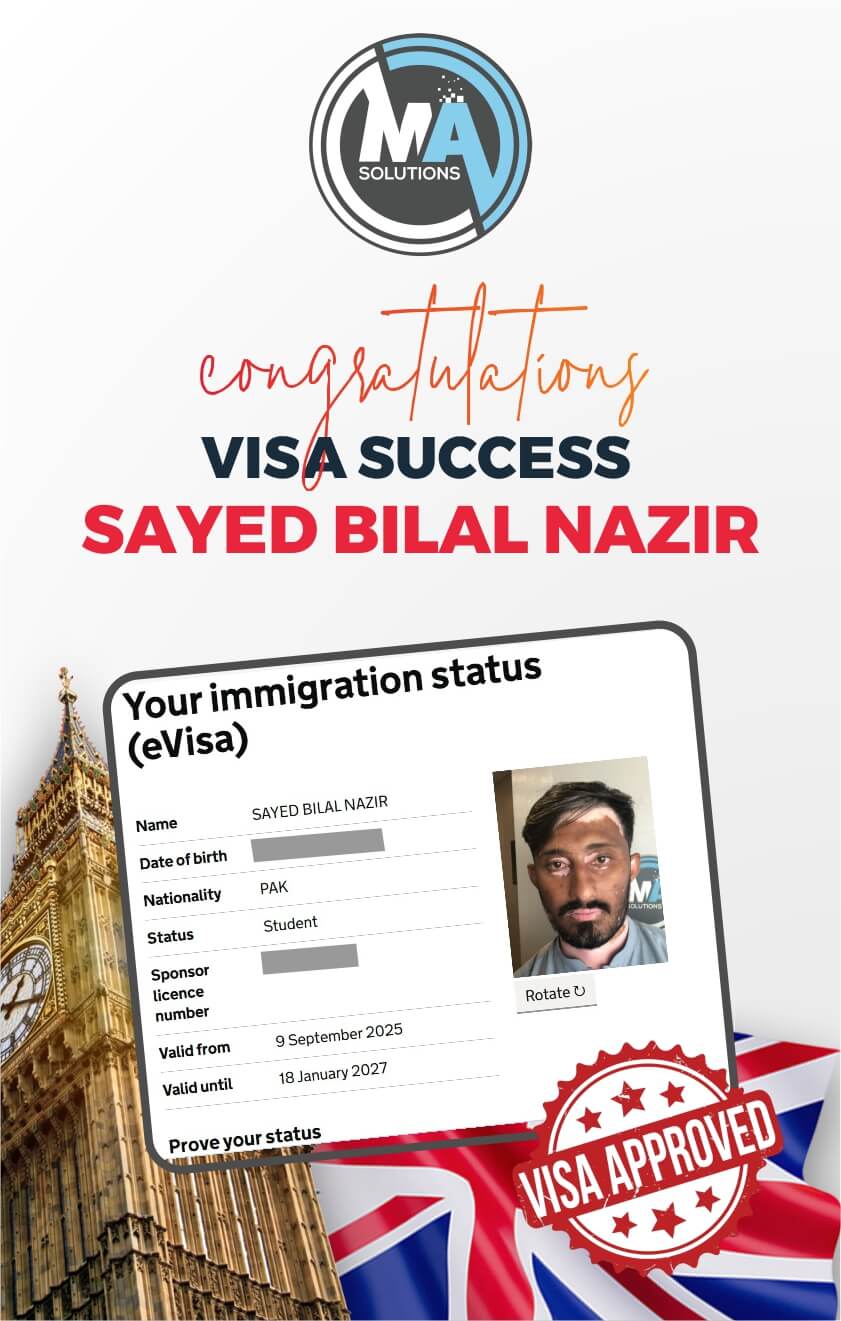 Success Stories MA Solutions Mirpur UK Students Visa 5