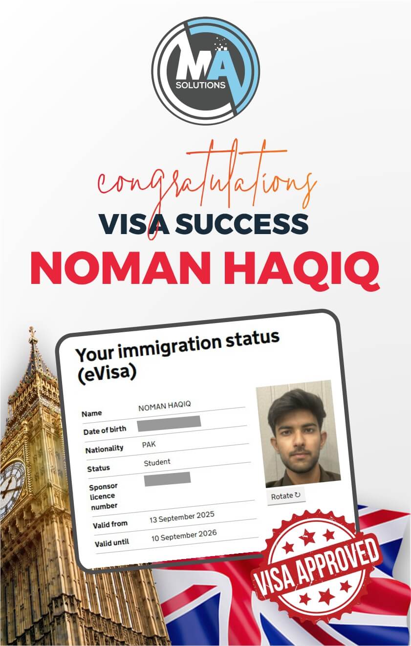 Success Stories MA Solutions Mirpur UK Students Visa 6