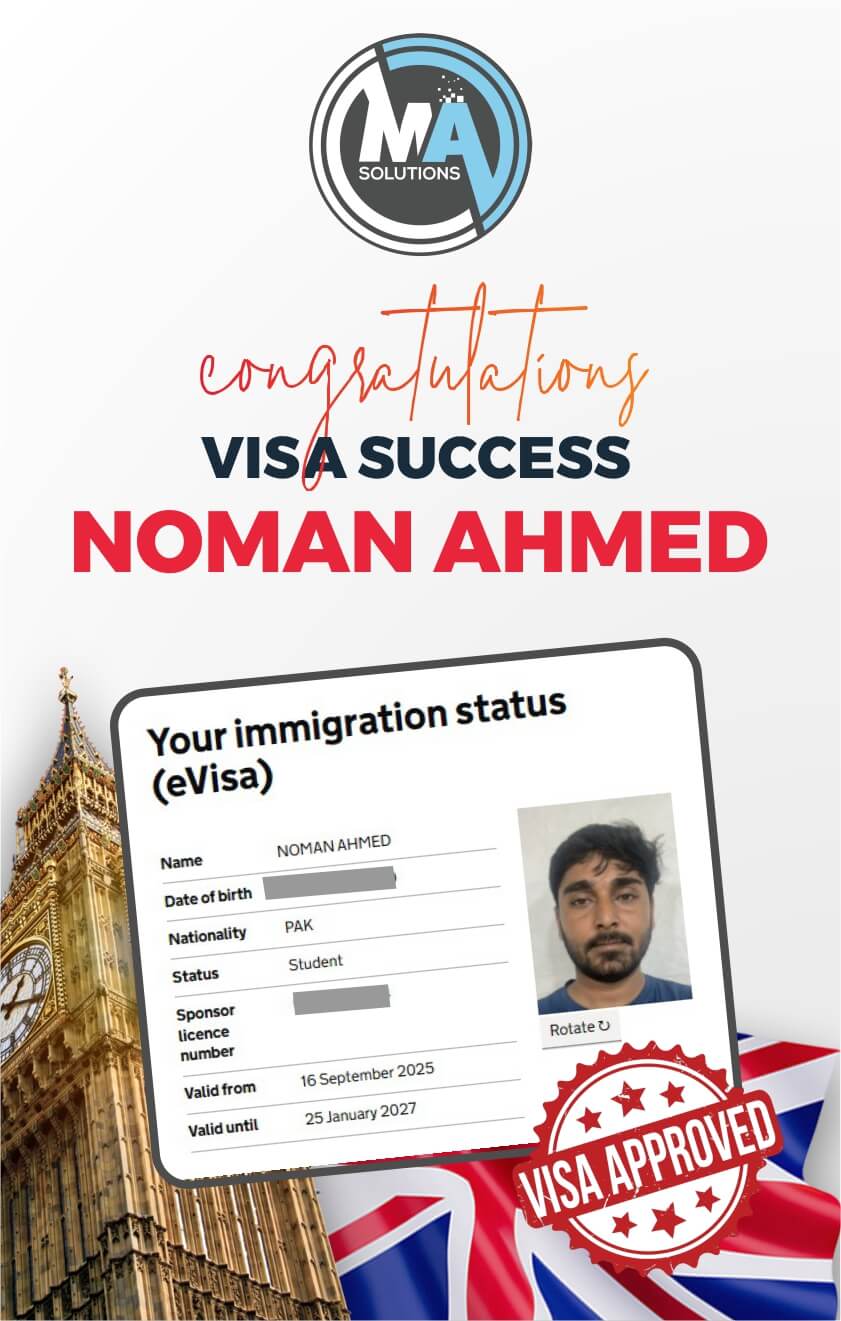 Success Stories MA Solutions Mirpur UK Students Visa 8